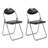 2 Pieces Portable Folding Dining Chairs Set With Carrying Handles
