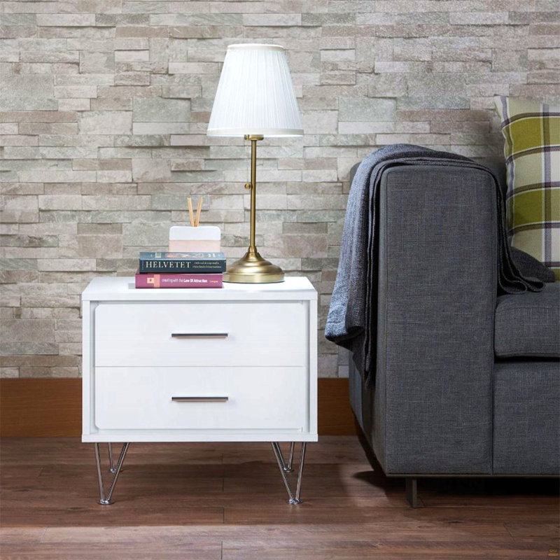 Table d'appoint ACME Deoss, Blanc