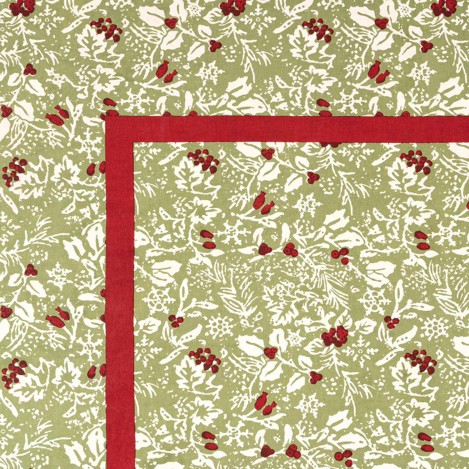 Liljan Floral Christmas Tablecloth, 142" x 71"
