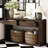 55" Console Table, Rustic Wooden Entryway Table With Storage Drawers And Open Shelf, Elegant Sofa Table For Hallway And Living Room-1712807456