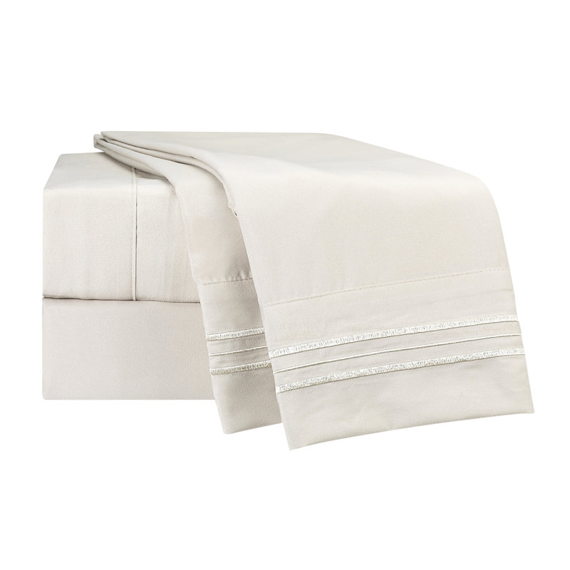 Ensemble de draps Setaluna, Très grand, Crème