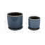 Modern Textured Ceramic Planter with Saucer-1936006861-1936006851