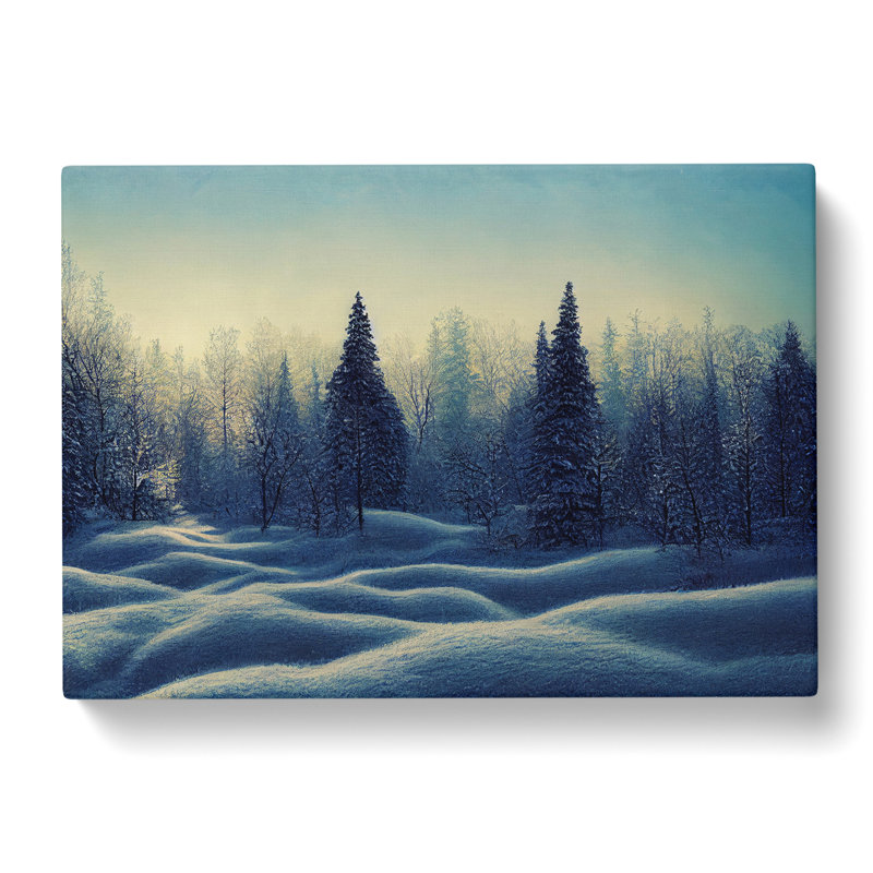 Pine Tree Forest Winter Vol.2 - Wrapped Canvas Print, 35cm H x 50cm W x 3cm D