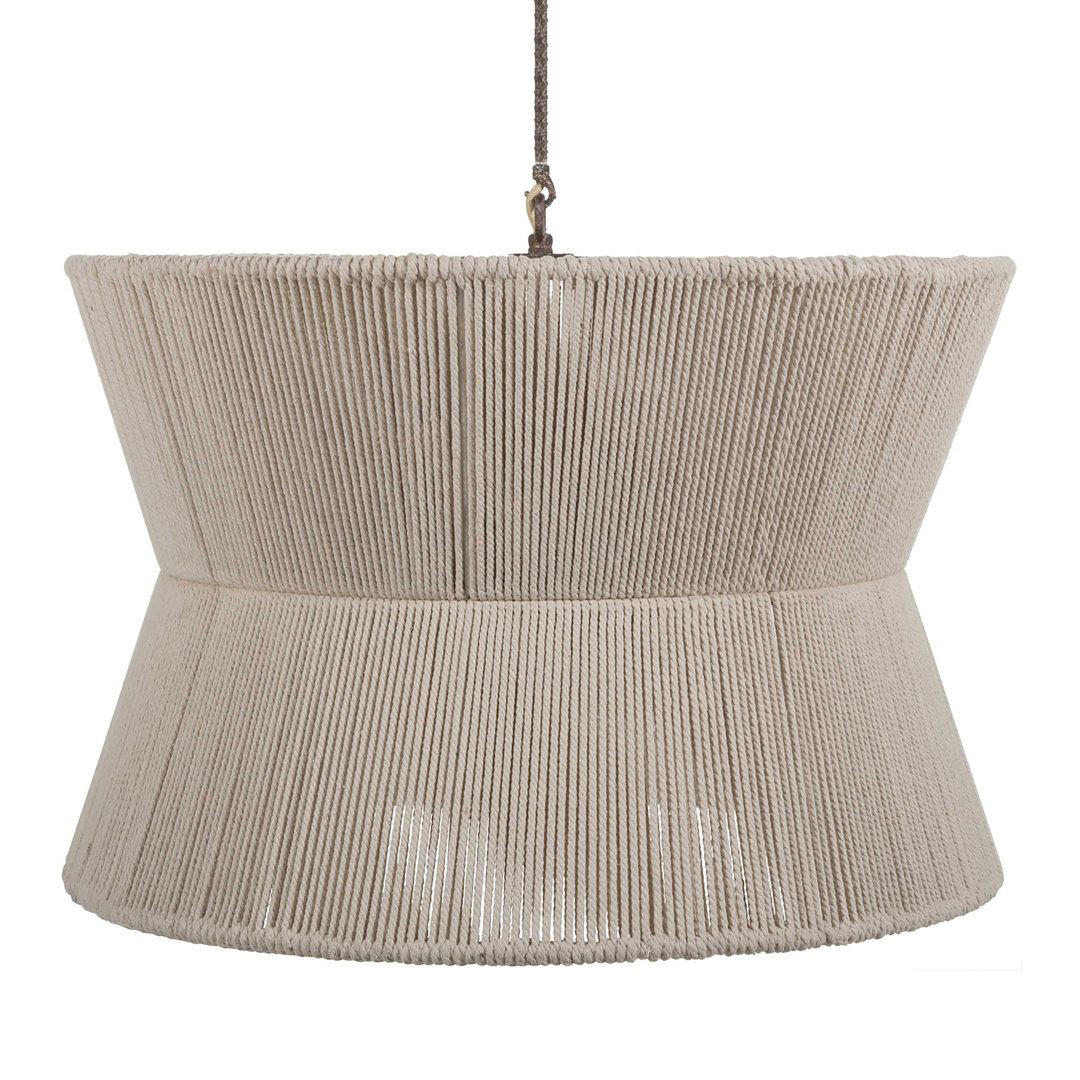 Gregory 8 - Light Shaded Geometric Chandelier with Rope Accents Gabby