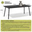 Ensemble de salle à manger 6 personnes L 70,87 po x L 33,07 po avec structure en aluminium, trou pour parasol et fauteuils-970336284-971257547