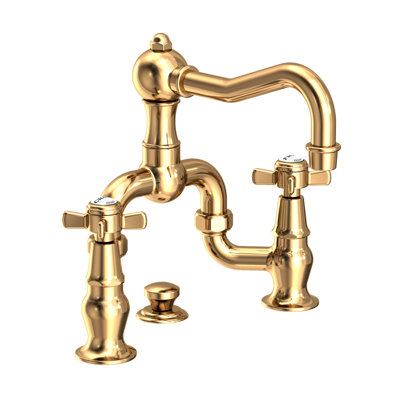 Chesterfield Bathroom Bridge Faucet with Drain Assembly