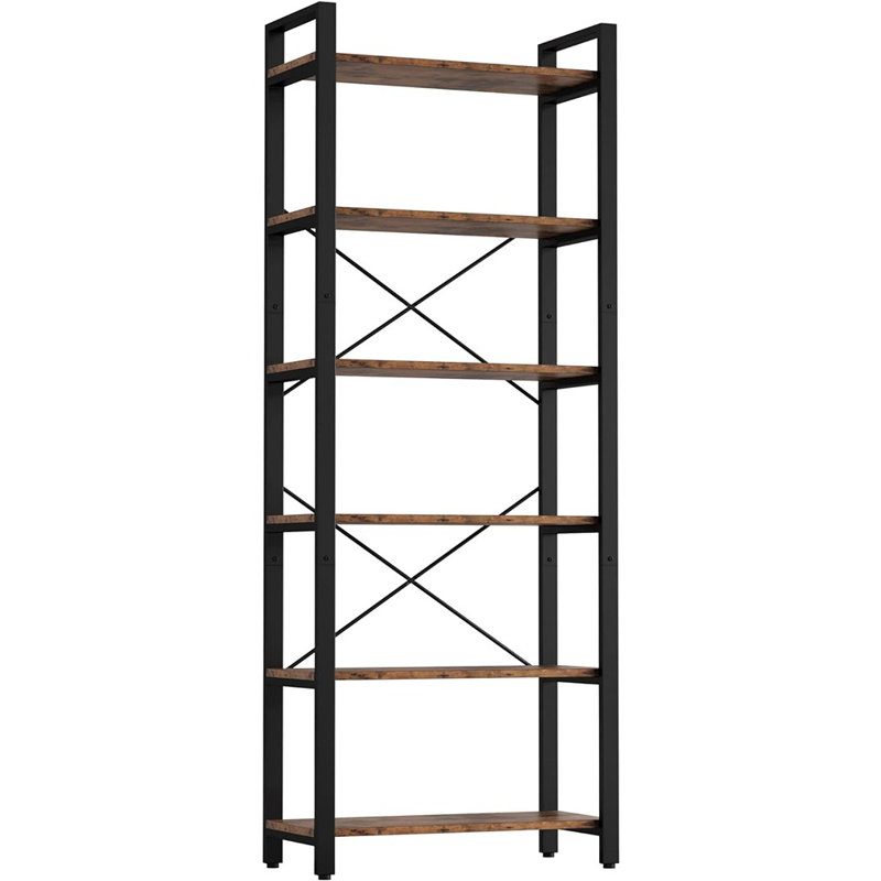 Teralyn Etagere Bookcase, Rustic Brown