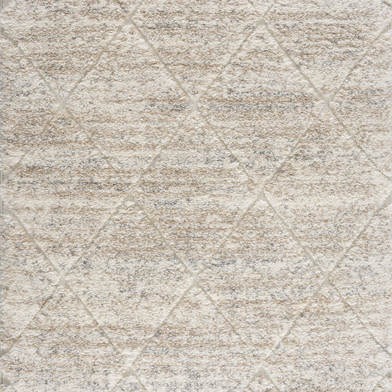 Tapis à motif de treillis Talas crème
