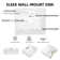 Los Flexi Floating Wall Mount Sink with 3-Hole at 4" Centers, White Ceramic with Overflow