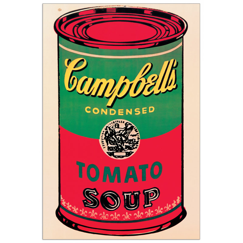 Campbell Soup Can 1965 by Warhol - Single Picture Frame Print on MDF