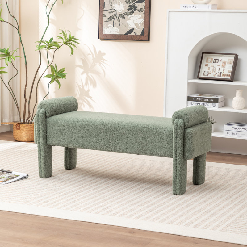 Kaybree Upholstered Bench, Green