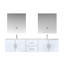 Ensemble de meuble-lavabo double mural 80 "avec miroir Geneva-91877432-87285978