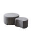 Ensemble de 2 tables basses emboîtables, ensemble de 3 tables basses rondes rembourrées pour le salon, table basse ronde moderne en mousse avec repose-pieds, sans assemblage-253861697