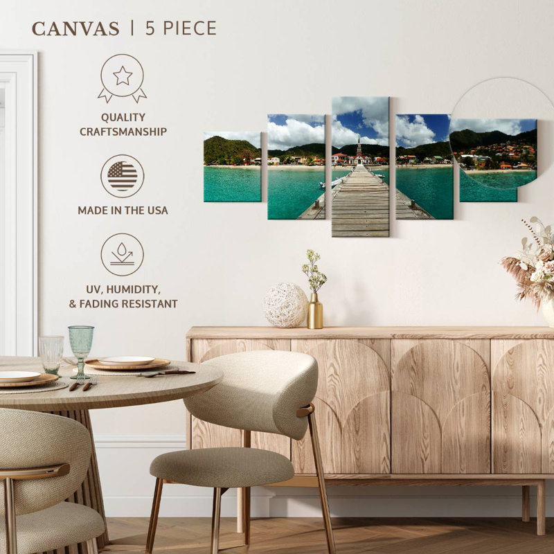 Martinique Dock, 34" H x 74" W