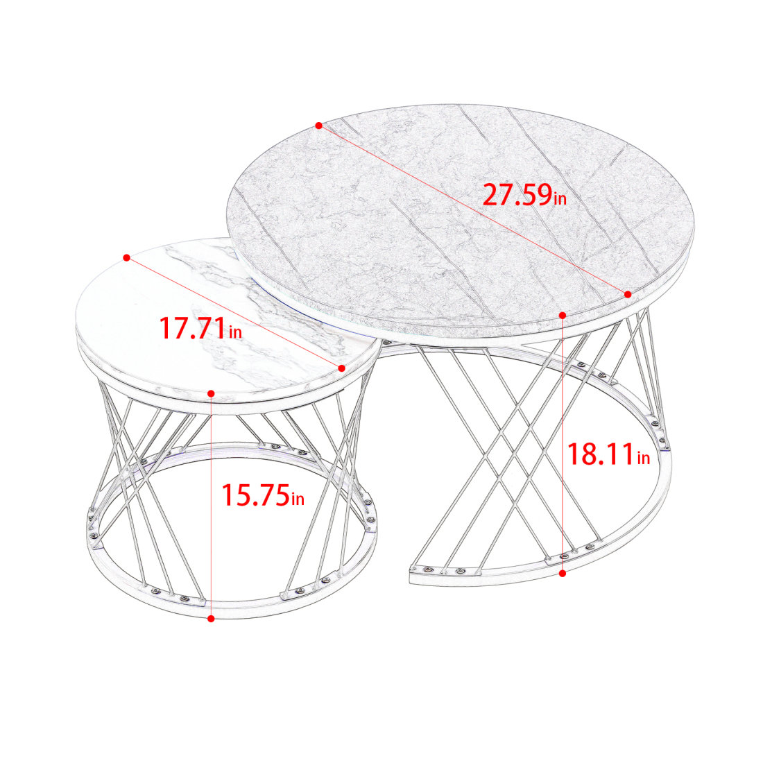 Mercer41 Brylea Nesting Coffee Table | Wayfair