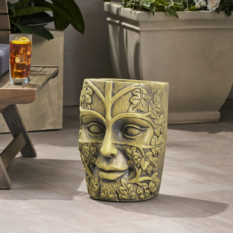 Urne de jardinière antique, 10,6 x 11,46 14,04, béton léger, conception complexe, pas d'assemblage pour urne de patio, fabrication en béton, complexe