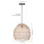 Luminaire suspendu en rotin 1 lumière-672087321