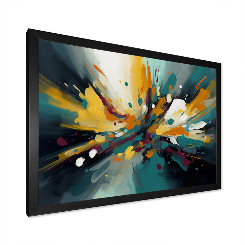 «Stasia Abstracted Poured Perception IV», Cadre photo noir, H 12 po x l 20 po x P 1 po