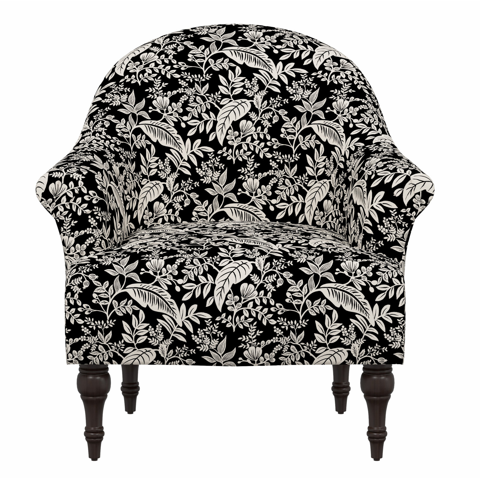 Rifle Paper Co. x Cloth & Company Josephine Chair, Rpc Canopy Black & Cream Linen