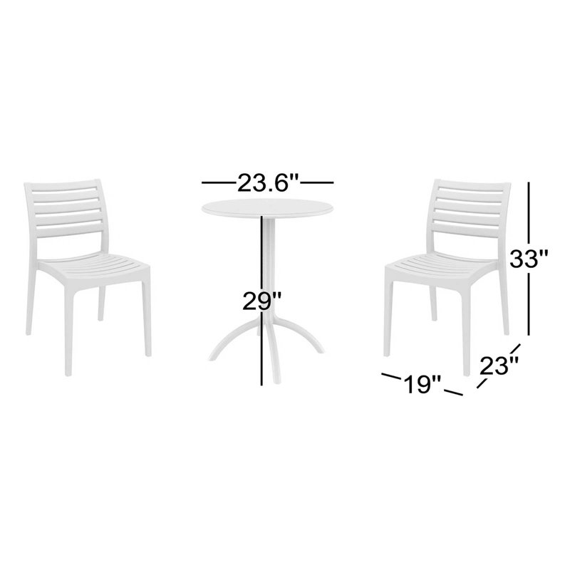 Jacinta 2 - Person 23.6" Bistro Set, Black