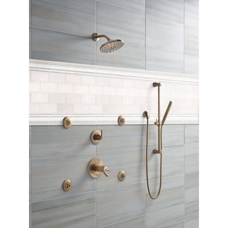 Calabria Frost 0.75 in. x 12 in. Polished Marble Pencil Liner Tile Trim