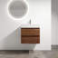 Meuble-lavabo mural 24 po avec lavabo en résine, 2 tiroirs à fermeture en douceur, ensemble KD-126528677-126528676