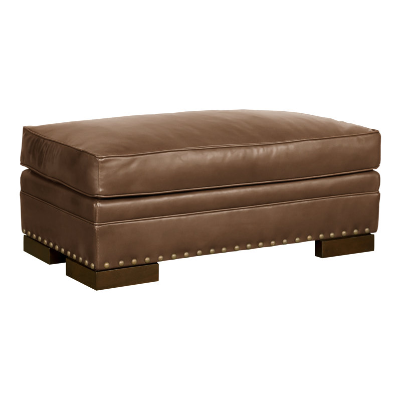 Riverside 44" Ottoman & Half, Havana, Yes, Gatsby Brown Sugar Genuine Leather