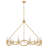 Leona Twelve-Light Hand-Leafed Round Chandelier