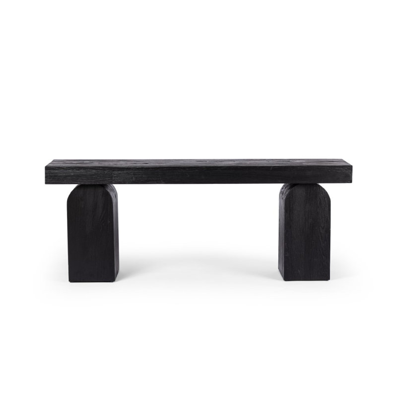 Keane 78'' W Solid Wood Console Table, Black Elm Veneer