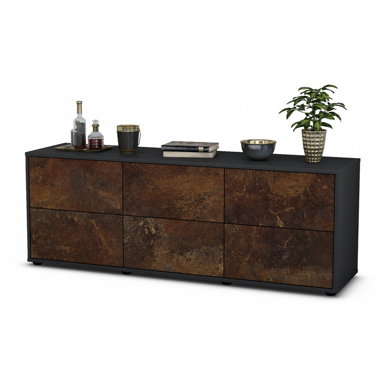 Wunderlich TV Stand, Rust / Matte Anthracite