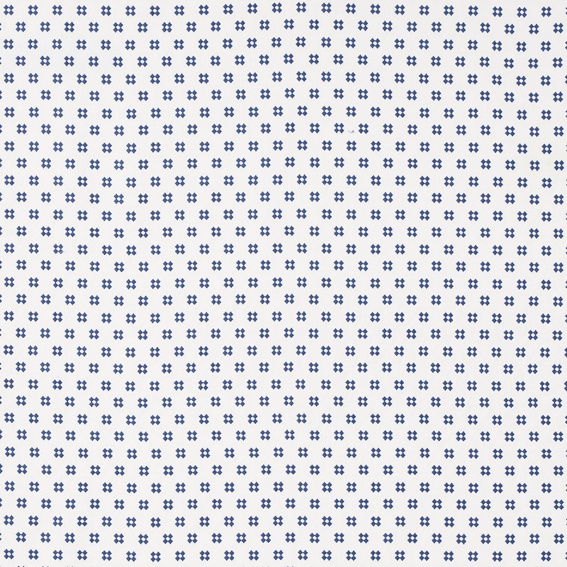 Tissu de broderie Thandie, Bleu/Ivoire