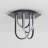 19.6 Inch Modern LED Flush Mount Light Aluminum U Style Belt Light Warm Light Switch Dimmable