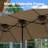 15Ft Big Double-Sided Patio Umbrella With Base-995085019