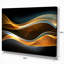 Corwin 3D Gold Waves en noir - impression abstraite-35124167-35124175