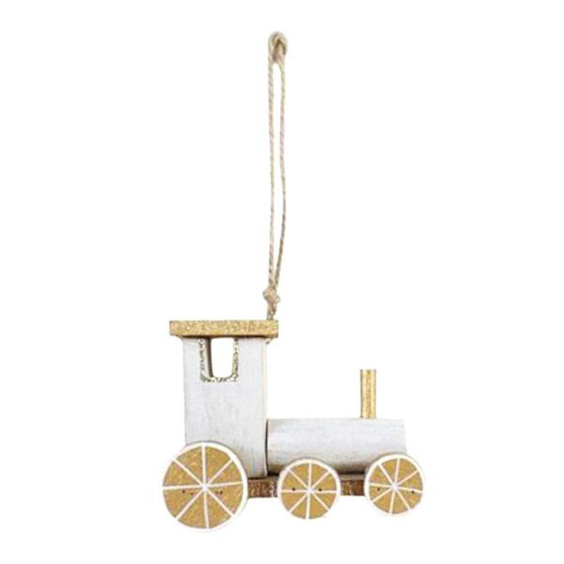 Ornement train en bois