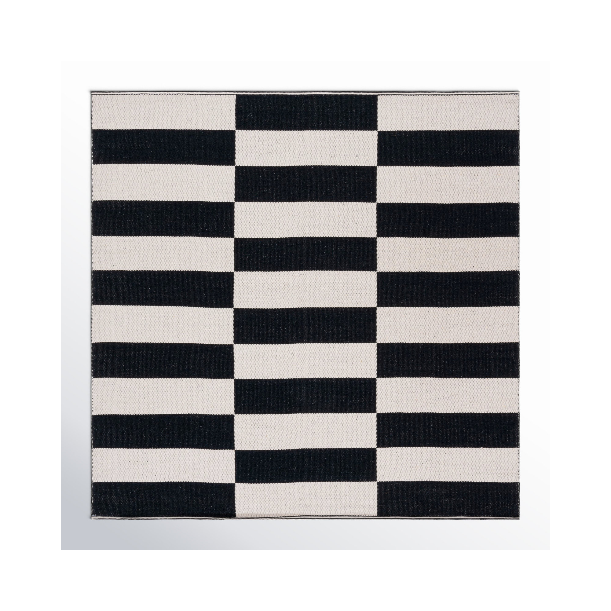 Alvana Handmade Cotton Rug, Square 6'