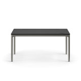 eFloat Quattro, 23 in. D x 58 in. W Sit-Stand Desk with Carbon Black Base, Carbon Black Painted Wood Top, and Black Salzburg Leather Cable Manager