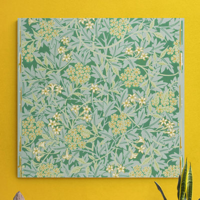 Jasmin - Green Pattern by William Morris - Wrapped Canvas Print