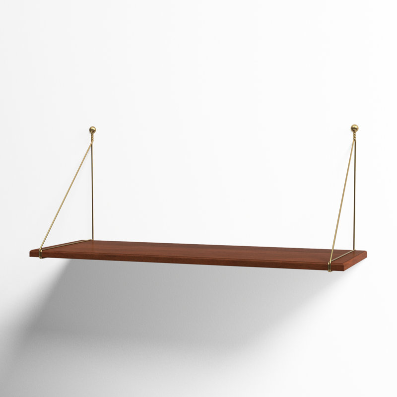 Ivory Rubberwood Bracket Shelf