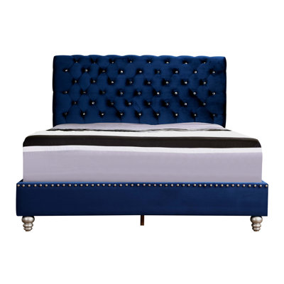 Transitional Upholstered Bed
