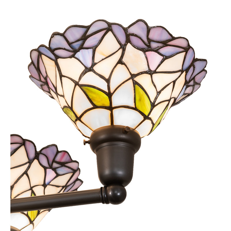 28" Wide Daffodil Bell Revival 4 Light Chandelier