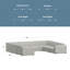 Canapé modulaire 8 pièces Rex