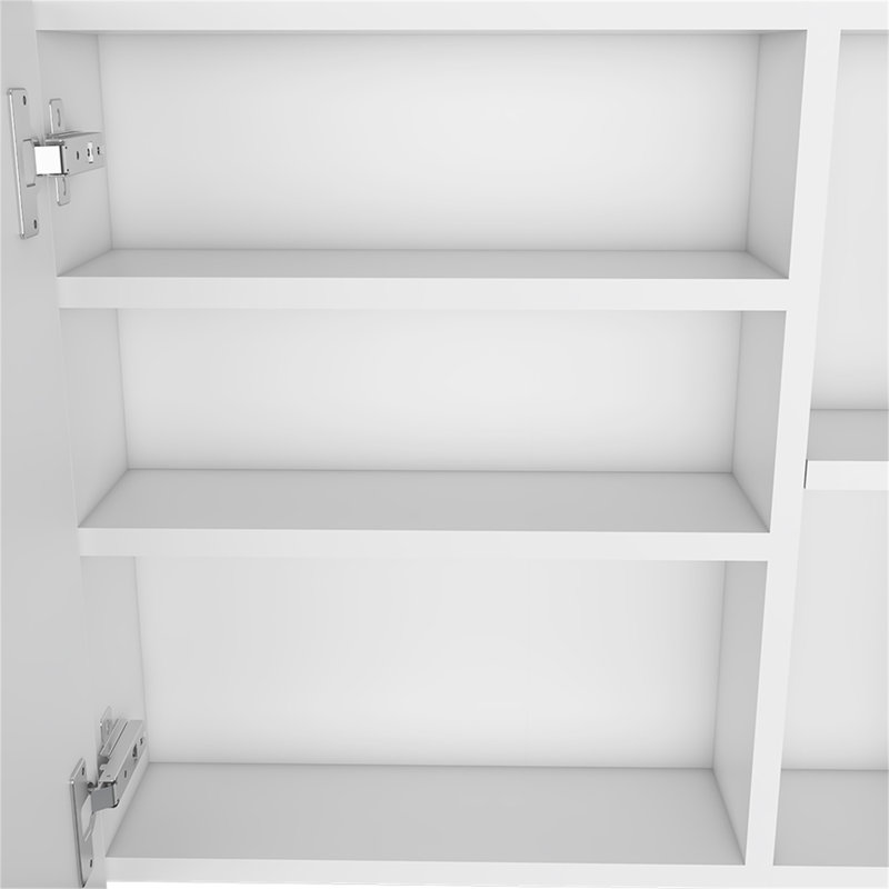 Versatile Wooden Cabinet with Ample Storage and Adjustable Shelves for Organized Living