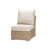 Coussin crème beige / structure brun clair