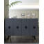 Console moderne, anthracite et noire avec accents dorés, 47,2 po x 31,5 po x 11,6 po | 100% panneau de particules enduit de mélamine, épaisseur: 0,7 pouce | Support mural, tablettes multiples, design élégant et fonctionnel-1844097546