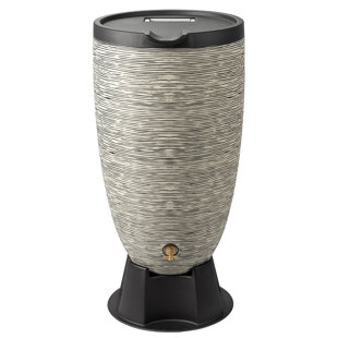 RTS Home Accents 50 Gallon Newport Rain Barrel with Removable Lid and Stand