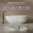 MonBlari 59" X 28" Solid Surface Freestanding Soaking Bathtub with Overflow and Pop-up Drain For Bathroom-124328621-124328622