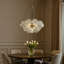 Luminaire suspendu moderne 27 po en forme de grappe 27 lumières avec globes en verre texturé soufflé à la main et finition chrome