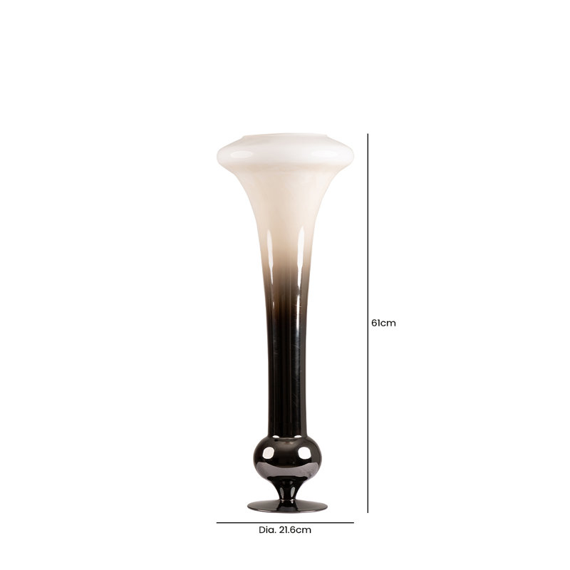 Modern Glass Vase for the Living Room, Elegant Decorative Vase, 61'' H x 21.6'' D