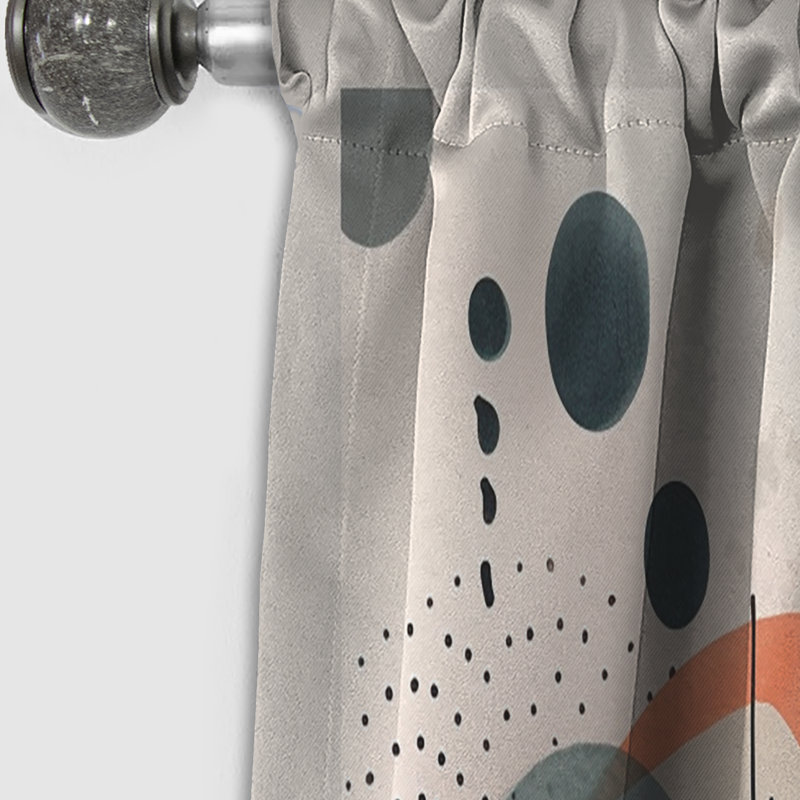 Wiggins - Rideau occultant abstrait minimalisme - 1 panneau, L 52 po x L 90 po